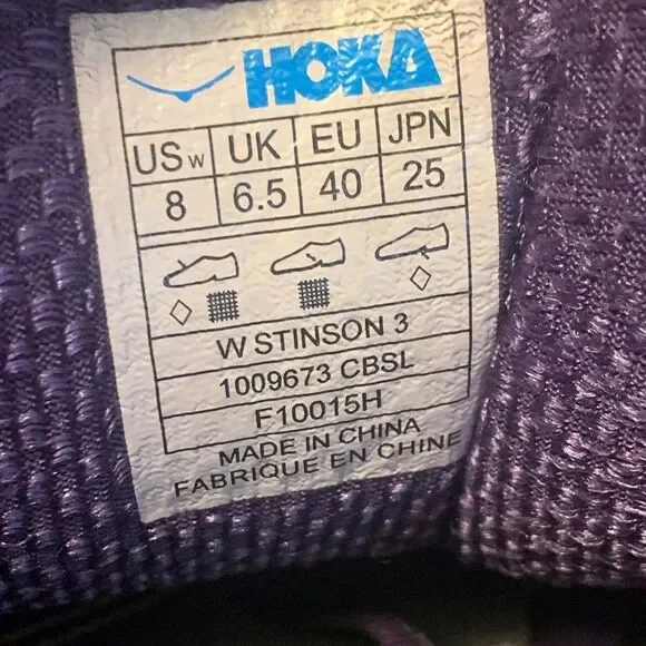 Hoka Stinson 3 Running Purple Green Women’s Shoes Size 8 - Picture 9 of 10